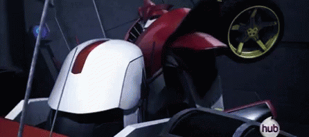A GIF of the transformer Knockout saying 'you're welcome'